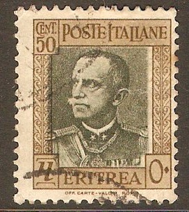 Eritrea 1931 50c Deep green and brown. SG195. - Click Image to Close